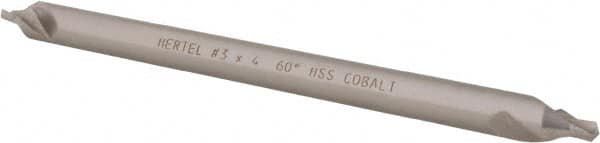 Hertel - #3 Plain Cut 60° Incl Angle Cobalt Combo Drill & Countersink - Benchmark Tooling