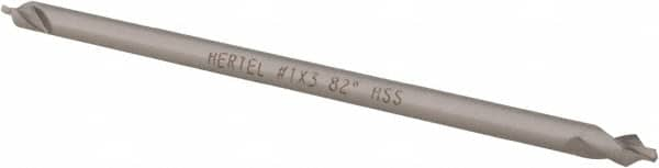 Hertel - #1 Plain Cut 82° Incl Angle High Speed Steel Combo Drill & Countersink - Benchmark Tooling