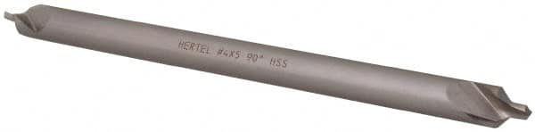 Hertel - #4 Plain Cut 90° Incl Angle High Speed Steel Combo Drill & Countersink - Benchmark Tooling