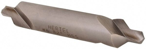 Hertel - #6 Plain Cut 82° Incl Angle High Speed Steel Combo Drill & Countersink - Benchmark Tooling