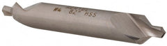 Hertel - #4 Plain Cut 82° Incl Angle High Speed Steel Combo Drill & Countersink - Benchmark Tooling