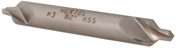 Hertel - #3 Plain Cut 82° Incl Angle High Speed Steel Combo Drill & Countersink - Benchmark Tooling