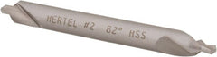 Hertel - #2 Plain Cut 82° Incl Angle High Speed Steel Combo Drill & Countersink - Benchmark Tooling