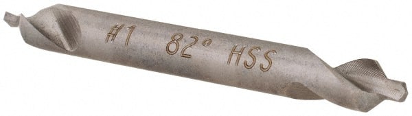 Hertel - #1 Plain Cut 82° Incl Angle High Speed Steel Combo Drill & Countersink - Benchmark Tooling