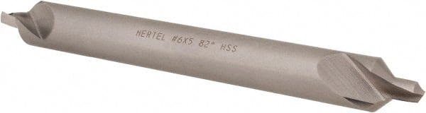 Hertel - #6 Plain Cut 82° Incl Angle High Speed Steel Combo Drill & Countersink - Benchmark Tooling