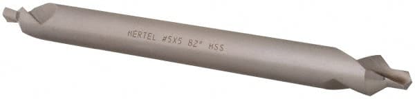 Hertel - #5 Plain Cut 82° Incl Angle High Speed Steel Combo Drill & Countersink - Benchmark Tooling