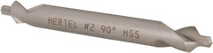 Hertel - #2 Plain Cut 90° Incl Angle High Speed Steel Combo Drill & Countersink - Benchmark Tooling