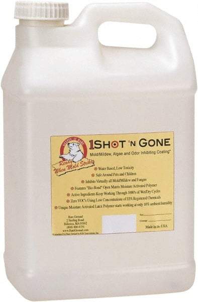 Bare Ground Solutions - 2.5 Gallons of 1 Shot Mold Inhibiting Coating - Moisture activated mold/mildew, algae, fungus prevention coating  It has zero VOC's and uses a low concentration of EPA registered chemicals. - Benchmark Tooling