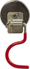 Mag-Mate - 38 Lb Max Pull Force, 5/16" Overall Height, 2.03" Diam, Ceramic Cup Magnet - Hook Style, 1-7/8" Clamp Opening, Chrome Plated - Benchmark Tooling