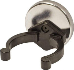 Mag-Mate - 38 Lb Max Pull Force, 5/16" Overall Height, 2.03" Diam, Ceramic Cup Magnet - Clamp Style, 2-1/8" Clamp Opening, Chrome Plated - Benchmark Tooling