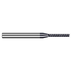 Variable Helix End Mills for Medium Alloy Steels - Finishers - 1.200mm Cutter Diameter × 6.000mm Length of Cut Carbide Square End Mill Finisher for Medium Alloy Steels, 5 Flutes, AlTiN Nano Coated - Exact Industrial Supply