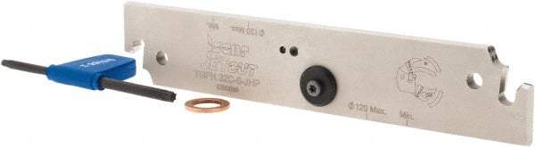 Iscar - 1.26" Blade Height, 0.205" Blade Width, 6.2992" OAL, Neutral Cut, Double End Indexable Cut-Off Blade - TGFH Blade, JetHPLine, Tang-Grip Series - Benchmark Tooling