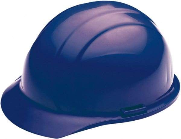 Ability One - ANSI Type I, Class E Rated, 4-Point, Ratchet Adjustment Hard Hat - Blue, Full Brim - Benchmark Tooling