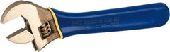 Ampco - 1-5/16" Jaw Capacity, 11" Insulated Adjustable Wrench - Steel, Plain Finish, 10-1/2" OAL - Benchmark Tooling