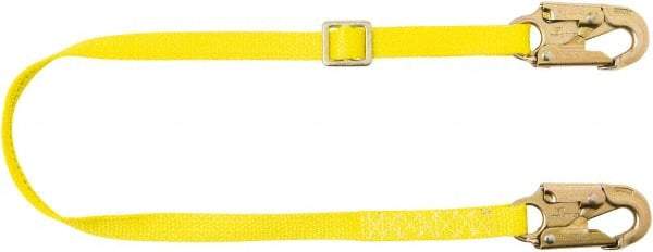 PRO-SAFE - 100' Long, 350 Lb Capacity, 1 Leg Locking Snap Hook Harness Lifeline - 5/8" Diam, Co-Polymer Rope, Locking Snap Hook Anchorage Connection - Benchmark Tooling
