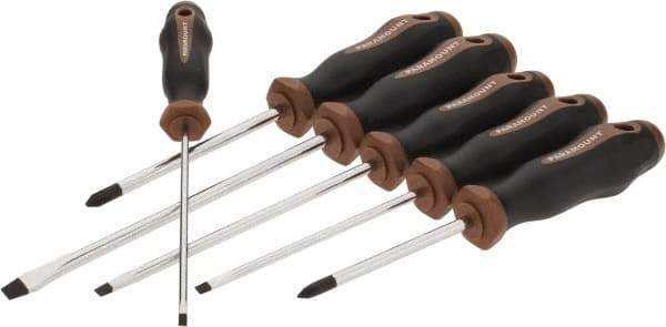 Paramount - 6 Piece Slotted & Phillips Screwdriver Set - Bit Sizes: Philips #1 & #2 - Benchmark Tooling