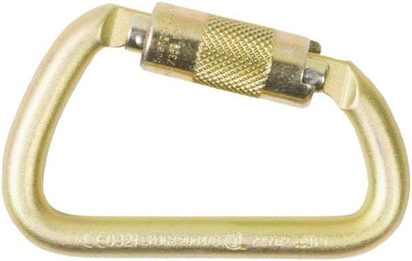 PRO-SAFE - 9,000 Lb. Capacity Locking Carabiner - 1 Inch, Autolocking Gate, Steel - Benchmark Tooling