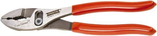 Proto - 8" OAL, 2-3/32" Jaw Length, 1-5/16" Jaw Width, Slip Joint Combination Pliers - 2 Positions, Serrated Jaw, Regular Nose Head, Standard Tool - Benchmark Tooling