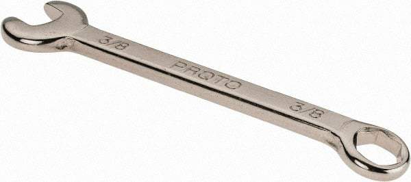 Proto - 3/8" 6 Point Combination Wrench - 3-5/16" OAL, Steel, Nickel Finish - Benchmark Tooling