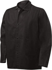 Steiner - Size L Welding & Flame Resistant/Retardant Jacket - Black, Cotton, Snaps Closure, 48 to 50" Chest - Benchmark Tooling