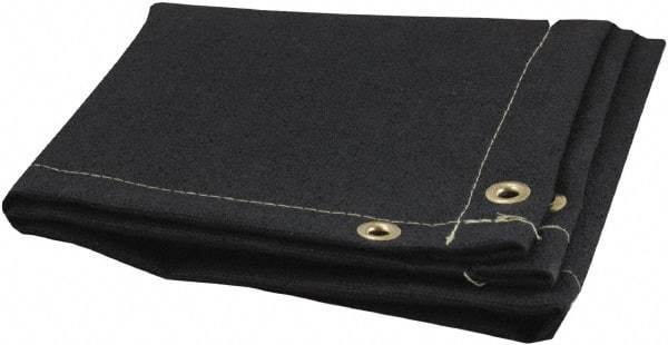Steiner - 10' High x 8' Wide x 0.05" Thick Fiberglass Welding Blanket - Black, Grommet - Benchmark Tooling