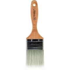 Wooster Brush - 2-1/2" Flat Synthetic Varnish Brush - 2-15/16" Bristle Length, 5.81" Wood Beavertail Handle - Benchmark Tooling
