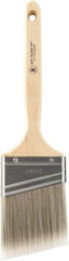 Wooster Brush - 3" Angled Synthetic Sash Brush - 2-15/16" Bristle Length, 7.13" Wood Fluted Handle - Benchmark Tooling