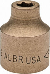 Ampco - 5/16", 1/2" Drive, Standard Hand Socket - 6 Points, 1-3/16" OAL, Aluminum Bronze - Benchmark Tooling