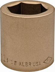 Ampco - 1-5/16", 3/4" Drive, Standard Hand Socket - 6 Points, 2" OAL, Aluminum Bronze - Benchmark Tooling