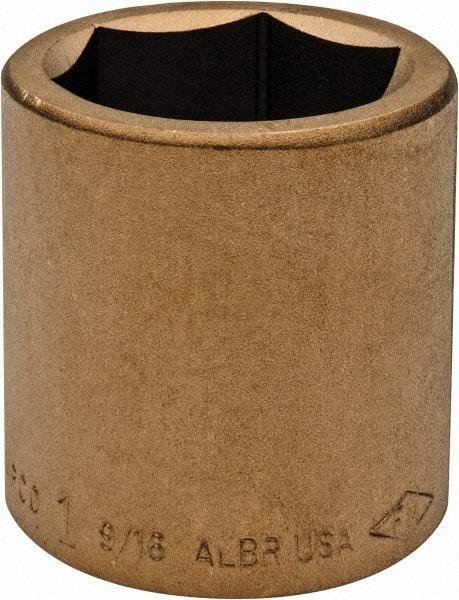 Ampco - 1-9/16", 3/4" Drive, Standard Hand Socket - 6 Points, 2-1/4" OAL, Aluminum Bronze - Benchmark Tooling