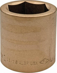 Ampco - 1-11/16", 3/4" Drive, Standard Hand Socket - 6 Points, 2-1/4" OAL, Aluminum Bronze - Benchmark Tooling