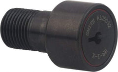 Accurate Bushing - 1/2" Roller Diam x 3/8" Width, 1/4" Stud Diam x 5/8" Length, Sealed Heavy Stud Cam Follower - Carbon Steel, 1/4" Thread Length, 1/4-28 Thread, 1" OAL, 970 Lb Dynamic Cap - Benchmark Tooling