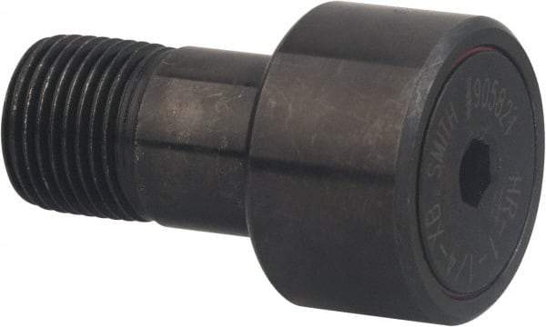 Accurate Bushing - 3-1/2" Roller Diam x 2" Width, 1-3/4" Stud Diam x 2-3/4" Length, Sealed Heavy Stud Cam Follower with Hex - Carbon Steel, 1-3/8" Thread Length, 1-3/4-12 Thread, 4-3/4" OAL, 29,660 Lb Dynamic Cap - Benchmark Tooling