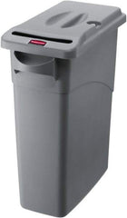 Rubbermaid - 15-7/8 Gal Gray Rectangle Confidential Document Container - Plastic, 24.88" High x 23.13" Long x 11" Wide - Benchmark Tooling