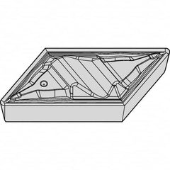 Kennametal - NPGR52 FP Grade KCP10 Carbide Turning Insert - TiCN/Al2O3 Finish, Parallelogram, 1/8" Thick, 1/32" Corner Radius - Benchmark Tooling