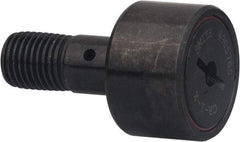 Accurate Bushing - 3" Roller Diam x 1-3/4" Width, 1-1/4" Stud Diam x 2-1/2" Length, Sealed Self Lubricating Stud Cam Follower with Nonmetallic Bushing - Carbon Steel, 1-1/4" Thread Length, 1-1/4-12 Thread, 4-1/4" OAL - Benchmark Tooling