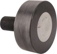 Accurate Bushing - 8" Roller Diam x 3" Width, 2-1/2" Stud Diam x 5-1/2" Length, Plain Stud Load Runner - Carbon Steel, 3-1/4" Thread Length, 2-1/2-12 Thread, 8-1/2" OAL, 35,800 Lb Dynamic Cap, 62,000 Lb Static Cap - Benchmark Tooling