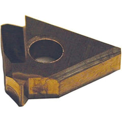 Tool-Flo - 5/8" Inscribed Circle, Triangle Grooving & Threading Shim Seat for Indexables - 0.218" Thick, YI Shim Style, Positive Rake, Left Hand, Right Hand Cut - Benchmark Tooling