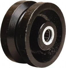 Hamilton - 4 Inch Diameter x 2 Inch Wide, Cast Iron Caster Wheel - 800 Lb. Capacity, 2-3/16 Inch Hub Length, 1/2 Inch Axle Diameter, Straight Roller Bearing - Benchmark Tooling