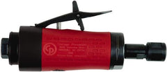 Chicago Pneumatic - 1/4" Collet, Straight Handle, Air Angle Die Grinder - 30,000 RPM, Rear Exhaust, 19 CFM, 0.4 hp, 90 psi, 6.35mm Inlet - Benchmark Tooling