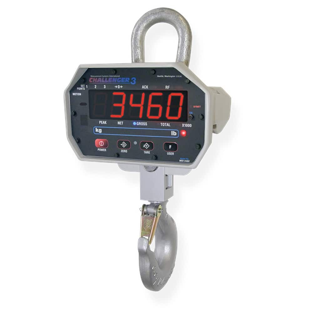 MSI - 5,000 Lb (2,500 Kg) 5-Digit LED Crane Scale - Exact Industrial Supply