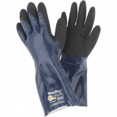 ATG - Chemical Resistant Gloves - SM BLU/BLK NTRL 1/PR MAXIDRY LW SMLS KNT GLV - Benchmark Tooling