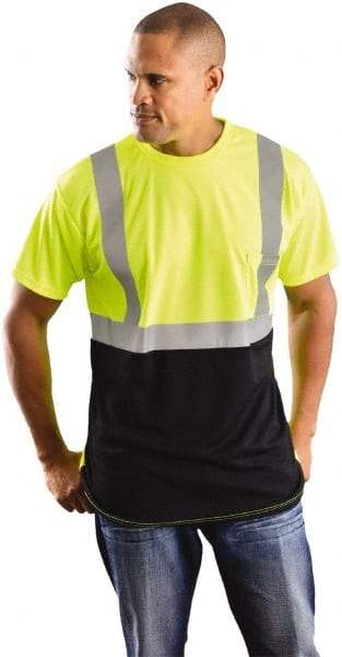 OccuNomix - Size XL, Yellow, High Visibility, Short Sleeve T-Pocket, - 48" Chest, 1 Pocket, Polyester - Benchmark Tooling