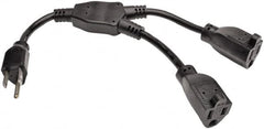 Tripp-Lite - 1', 18/3 Gauge/Conductors, Black Indoor Replacement Cord - 0 Receptacles, 10 Amps, 120 VAC, UL SJT, NEMA 5-15P - Benchmark Tooling