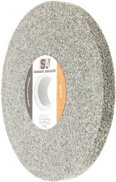Standard Abrasives - 6" Diam, 1/2" Face Width, 1" Center Hole, Fine Grade, Silicon Carbide Deburring Wheel - Convolute, Density 9 Grade - Benchmark Tooling