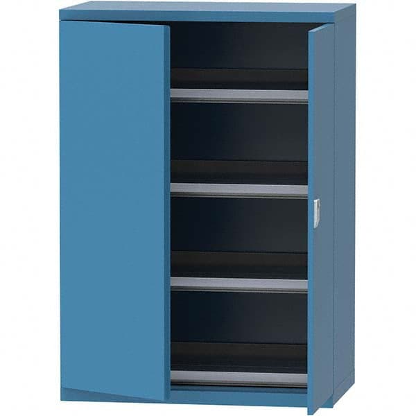 LISTA - 84 Compartment Bright Blue Steel Modular Storage Cabinet - Benchmark Tooling