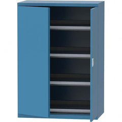LISTA - 84 Compartment Bright Blue Steel Modular Storage Cabinet - Benchmark Tooling