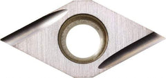Kyocera - DCGT21.50.1 U Grade KW10 Carbide Turning Insert - Uncoated, 55° Diamond, 1/4" Inscr Circle, 3/32" Thick, 0.001" Corner Radius - Benchmark Tooling