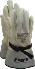 Novax - Class 1 & 2, Size L (9), 12" Long, Grain Cowhide Leather Protector - Natural, Not for Electrical Protection (ASTM F696-02), Wear Over Rubber Insulating Gloves, ASTM F696-02 - Benchmark Tooling