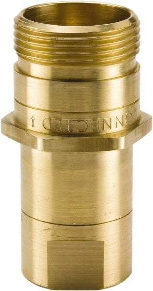 Parker - 1-1/2 FNPT Brass Hydraulic Hose Female Pipe Thread Nipple - 2,500 psi, 100 GPM - Benchmark Tooling